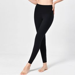 Effen kleur dames yogabroek hoge taille sport gymkleding legging elastische fitness dame algehele volledige panty training damesbroek maat M L