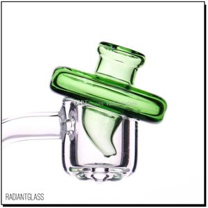 Capuchon de couleur unie autres accessoires pour fumeurs dôme cinq couleurs pour conduites d'eau en verre bong dab plates-formes pétrolières 4MM Thermal Quartz banger Nails