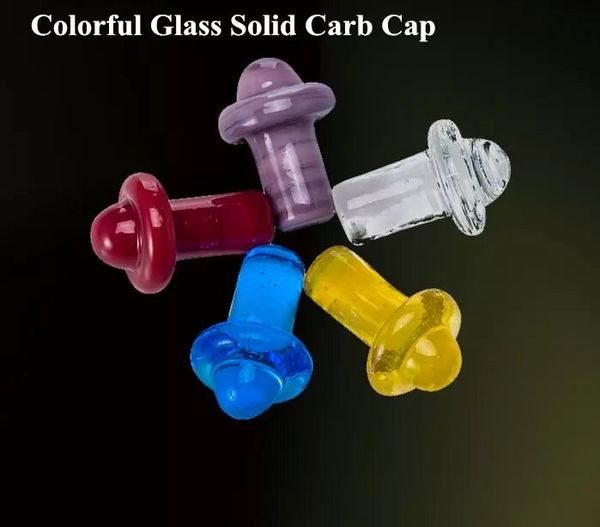 Bouchon de carburateur en verre de couleur unie UFO Carb Cap pour dôme pour conduites d'eau en verre, plates-formes pétrolières dab chez mr dabs