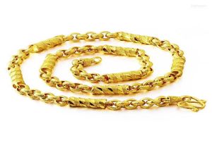 Chaîne de colonne solide avec chaîne de corde Collier Gold Color Colliers 18K Gold Plated9867007