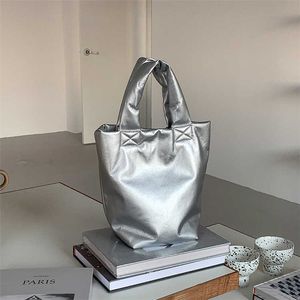 Solid Down Cotton Tote -tassen voor vrouwen Designer Handtas Japan Shopper Shopping Bag Fashion Lady's Basket Schoudertas 230224