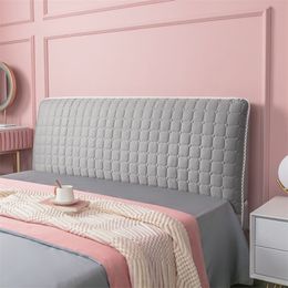 Vaste elastische bedhoofdeinde deksel zachte slaapkamer bedhead stofbestendige hoes niet-slip moderne el verwijderbaar bedkap grijs roze 23122222