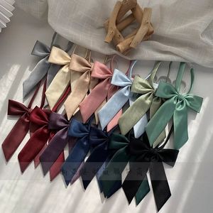 Solid Fine Twill Small Long Handle Bow Tie Dames Girl Sailor Uniform Accessories College Style Collar Flower Bow Tie 240109