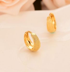 massief goud GF cirkel hoepel oorbel overdreven kleine oorbellen vintage elastische garnalen mannelijke gesp vrouwelijke geschenken6902639