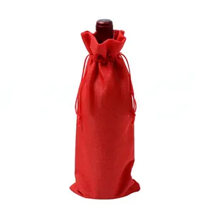 Couvertures de bouteilles de vin en Jute solide, 16x36cm, emballage aveugle de vin de Champagne, sacs cadeaux pour noël, mariage, décoration de Table