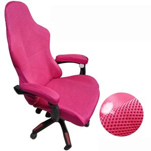 Housse de chaise de jeu à accoudoir Long solide, housse de chaise de bureau respirante, housse de siège pour chaise d'ordinateur, housse anti-poussière 240304
