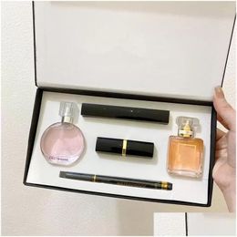 Juego de perfume s￳lido 15 ml por l￡pices de l￡pices de l￡pices Mascara 5 en 1 con Box Lips Kit Cosmetics Kit para mujeres Drop entrega de gotas Beauty DHY2Q