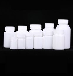 Bouteilles d'emballage en plastique solide, petit bouchon à vis vide blanc 20 ml-200 ml