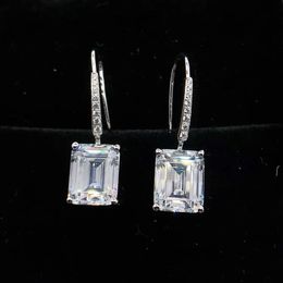 Pendientes de platino sólido PT950 1CTpiece princesa diamante Stud mujeres joyería de boda promesa regalo de cumpleaños 240228