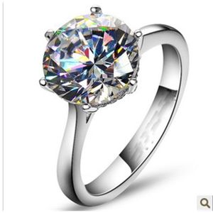 Massief Platinum PT950 Ring Diamond Engagement Ringen voor vrouwen Uitstekend briljant blijvend voor altijd