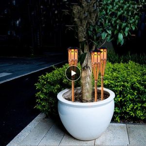 Produit solide qualité maison jardin pelouse lampe Installation facile lumière solaire cour extérieure résistant aux intempéries flamme éternelle