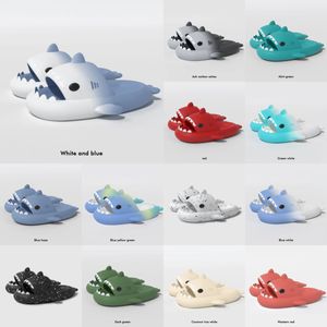 Solide slippers 2024 Mens Fashion Summer Color Casual Home Eva Non-Slip Shoes Dames Beach Shark Dia's Maat 36-4 50