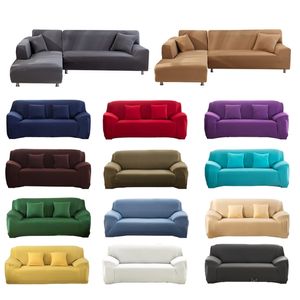 Funda de sofá sólida, sofá de esquina en forma de L, material elástico, funda de sofá, funda de sofá, pieles de sofá 211102