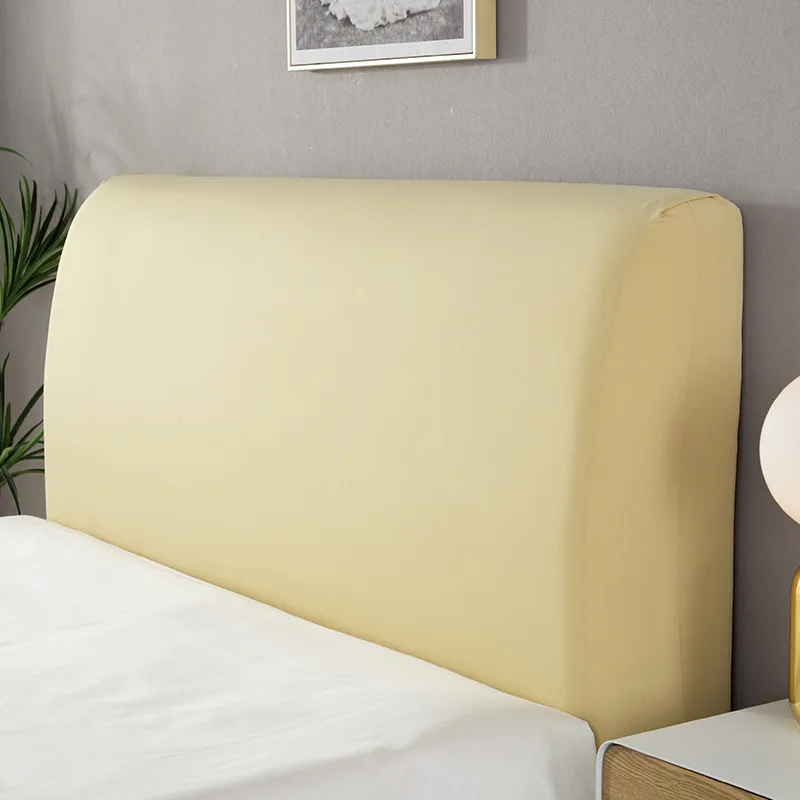 Solid Spandex Fabric Bed Head Cover All-Inclusive Headboard Cover Elastic Furniture Protector för Hotel Home vardagsrum