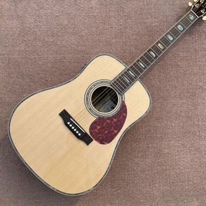 Guitarra acústica con tapa de abeto macizo, modelo D tipo 45, guitarra de 41 