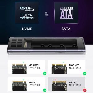 Solid-state drive-behuizing 10gbps M.2 NVME SSD-behuizing Adapter Gereedschap GRATIS VOOR ACCESSOIRES