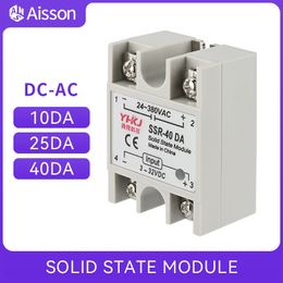 Solid State Relay SSR-10DA 25DA 40DA SSR Single Phase DC-regeling AC-ingang 3-32VDC Uitgang 24-380VAC 10A 25A 40A