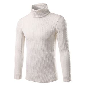 Solid Sweaters Mannen Turtle Neck Pullover Tops Winter Nieuwe Japanse stijl Lange mouw Gebreide truien Nieuw