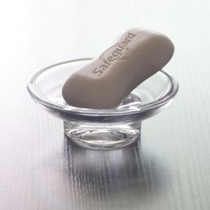 transparent glass soap dish bathroom accessory