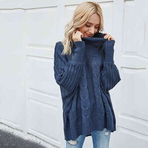 Solid Turtle nek truien trui vrouwelijke casual plus size oversized zacht trui vrouwen herfst winter gebogen kerst jumper 210415