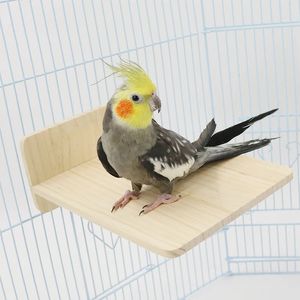 Solid Wood Bird Toy Rest Platform Papegaai Stand Pet Pet Supplies Rope Small 240515