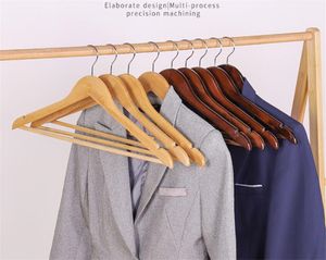 Colgador de tela de madera maciza, perchas antideslizantes, perchas para ropa, camisas, suéteres, percha para vestidos, tendedero para el hogar XB1