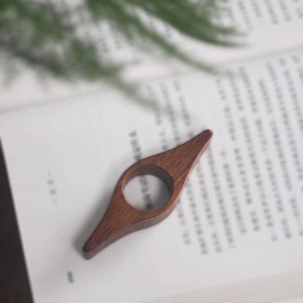 Page de presse de lecture créative en bois massif, anneau en bois, outil à une main, boucle de livre Simple 5U5K