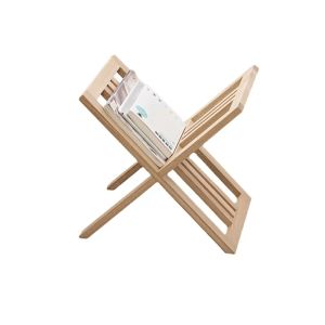 Solide houten vloerboek en krantenrek Noordic magazine Rack Display Shelf Simple Children's Prent Book Storage planken