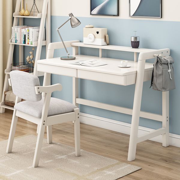 Table simple en bois massif avec tiroirs chambre à la maison étudiant enfant écriture bureau bureau ordinateur bureau étudiant bureau