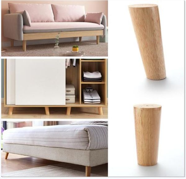 Pieds de canapé en bois massif, pieds en bois, table basse, pieds de meubles, meuble TV, table de chevet, pieds d'armoire