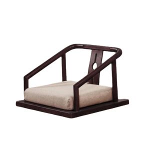 Sillón de tatami de madera sólida silla de brazo japonés de brazo francés para sala de estar de ventana salpicaduras de balcón de balcón de balcón de té sillas cómodas