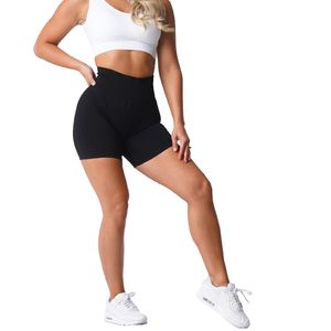 Tenues de yoga solides NVGTN Lycra Spandex Shorts sans couture Femmes Collants d'entraînement doux Pantalons de fitness Vêtements de sport