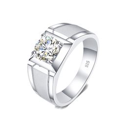 Solitaire Ring 2 Ringen Voor Mannen 925 Sterling Zilver Wit Verguld Verloving Bruiloft Heren Sieraden Trend Gift Vrouwelijke 230621