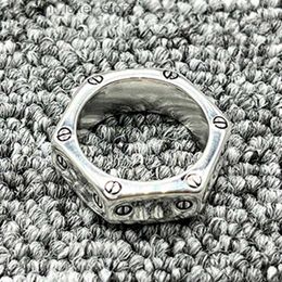 Solitaire Ring 2022 Nieuwe UNOde50 Mode Verzilverd 925 Hexagon Series Charm Infinite Ring Vakantiecadeau YQ231207