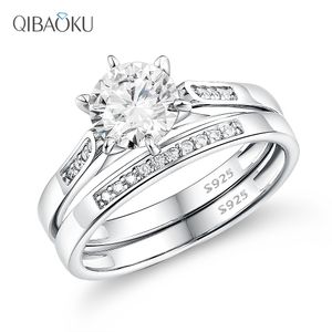 Bague solitaire en argent sterling 925, bague de fiançailles en zircon, fête de mariage, anniversaire, bijoux fins pour femmes et hommes, cadeaux en gros 230424