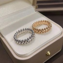 Solitaire Ring Geavanceerde versie925 sterling zilveren klinknagel roterende kogel heren- en damesmodemerk luxe feest fijne sieraden 231007
