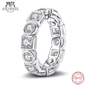 Bague Solitaire AnuJewel 3.5mm D Couleur Bague De Mariage Bague En Argent 925 Bagues De Fiançailles Pour Femmes Et Hommes En Gros 230612