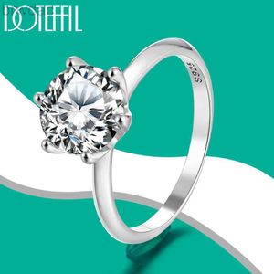 Solitaire Ring Doteffil GRA gecertificeerd 1-3ct Moissanite Ring VVS1 Lab Diamond Solitaire Ring For Women Engagement Promise Wedding Band Sieraden D240419
