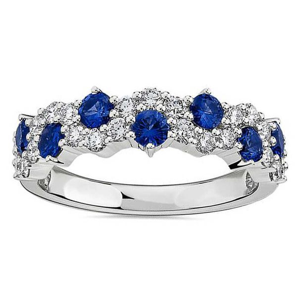 Bague solitaire exquise doigt bleu/blanc pour femmes tempérament bijoux de mode fête couleur argent de haute qualité pour cadeaux R230909
