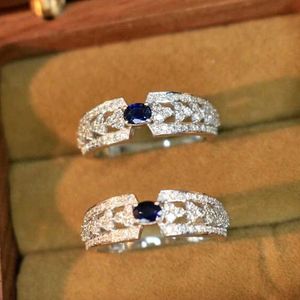 Bague solitaire fantaisie ovale bleu zircon cubique bandes de mariage femmes magnifique cadeau d'anniversaire pour maman luxe mode dame bijoux Y2302