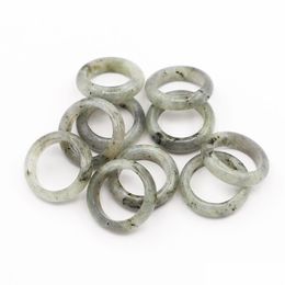 Solitaire Ring Fashion Natural Stone Labradorite Rings Uni Created Circle Finger Reiki Bijoux Cadeaux Drop Livraison Dhyjn