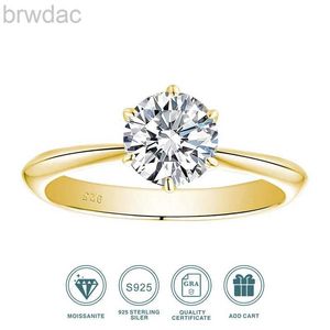 Solitaire Ring GRA certifié 1-5ct Moisanite Ring VVS1 Lab Diamonds Solitaire Ring For Women Engagement Promise Band Bijoux D240419