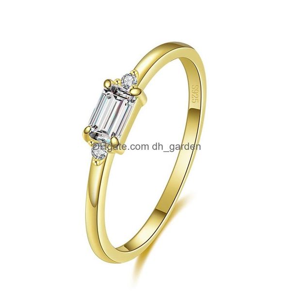 Anillo solitario Anillos de moda de turmalina verde para mujeres Accesorios de joyería fina Anillo de joyería de entrega de gota Dhgarden Ot2Rx