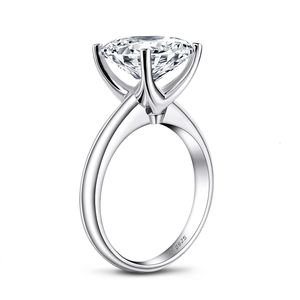 Solitaire Ring Iogou 3.0Carat D Color Diamond Solitaire trouwringen voor vrouwen 100% 925 Sterling Silver Luxury Engagement Sieraden 230529