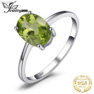 Solitaire ring sieraden ovaal groen echte Peridot 925 sterling zilveren ringen voor vrouwen mode edelsteen sieraden solitaire verlovingsband d240419