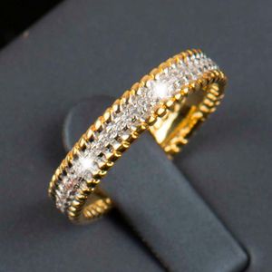 Solitaire Ring Modian 2020 Nieuwe mode Real 925 Sterling Silver Ring 5a Zirkon Wedding Band Sieraden Goudkleur van vrouwen Gift Y2302
