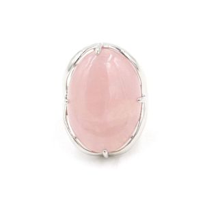 Bague Solitaire Pierre Gemme Naturelle Ovale Doigt Femmes Réglable Reiki Chakra Point De Guérison Quartz Rose Onyx Lapis Lazi Unakite Bijoux Dhb0R