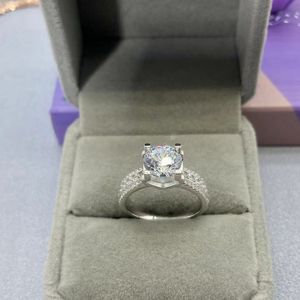 Solitaire ring Neetim 2 diamant trouwring voor vrouwen 925 Sterling zilveren band vingerringen fijne sieraden met certificaat 230425