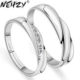 Ring Solitaire Nehzy 925 Silver Needle Woman New Lady Fashion Ola de apertura de joyería de piedra de cristal de alta calidad Ringl231220