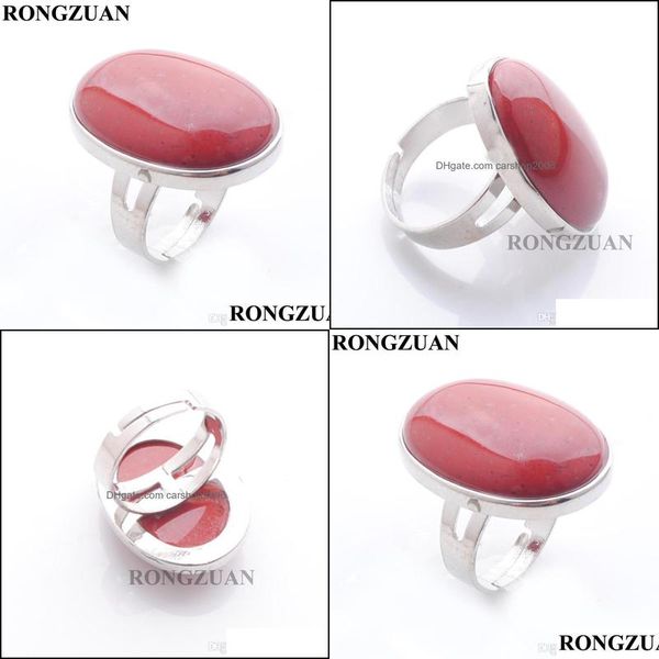 Solitaire Anneau Parti Anneaux Femmes Homme Bijoux De Mode Naturel Cabochon Rivière Rouge Pierre Doigt Ovale Perle Sier Couleur Dx3080 D Carshop2006 Dhc8W